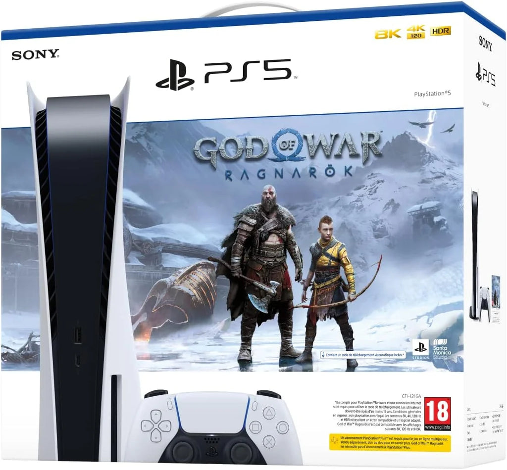 Konsola PlayStation 5 Edycja Standardowa Biała God of War Ragnarok