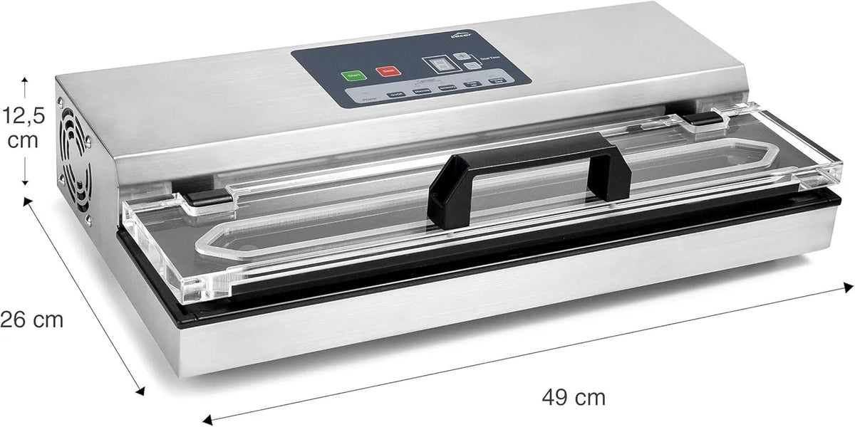 Lacor - 69540 - Zgrzewarka próżniowa, Maszyna próżniowa, Zgrzewarka do żywności, Stal nierdzewna, Bez BPA, Hermetyczne uszczelnienie, 650W, 40cm, Inox