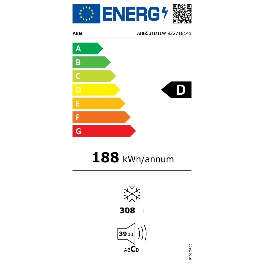 2025 Zamrażarka skrzyniowa Electrolux AEG AHB531D1LW biała