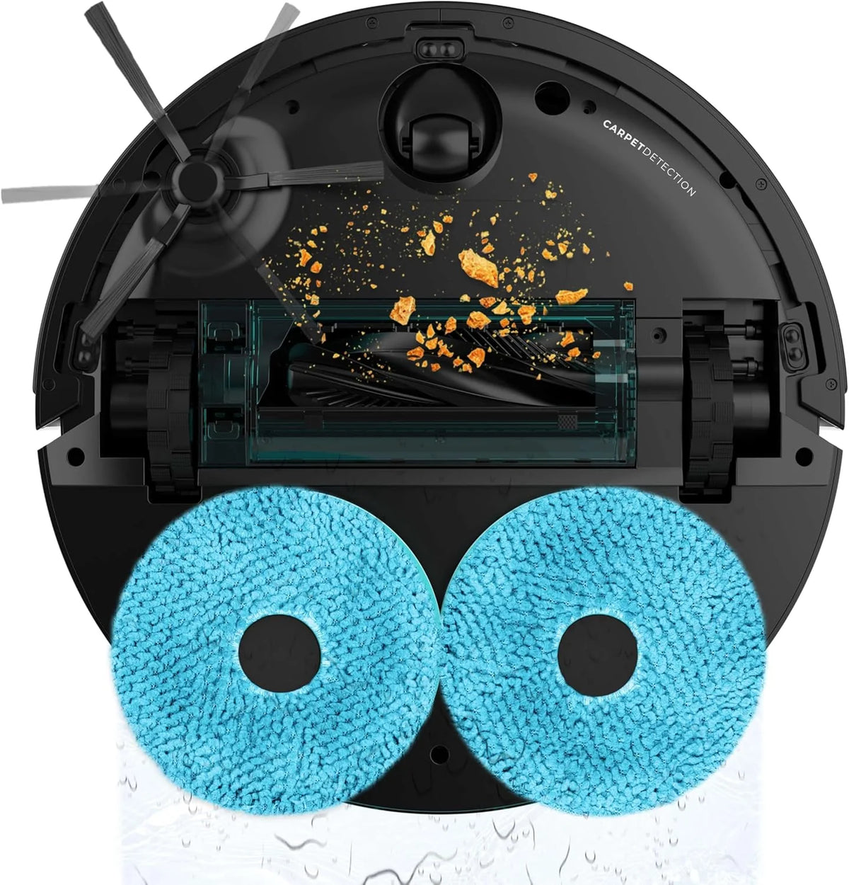 Robot sprzątający Cecotec z funkcją mopowania, sztuczną inteligencją i stacją samoczyszczącą Conga X70. Silnik o mocy ssącej 15000Pa, stacja 4 w 1, technologia laserowa, obrotowe mopy, szczotka boczna, aplikacja i Bluetooth