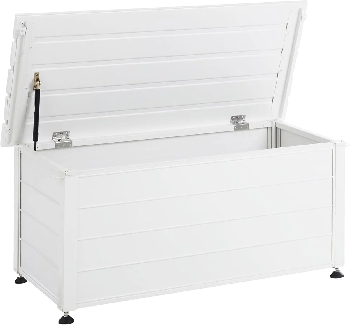 Beliani Aluminiowa skrzynia ogrodowa biała 113 x 50 cm Campalto