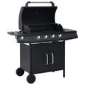 Grill gazowy Barbacoa 4+1 palniki czarny Vidaxl