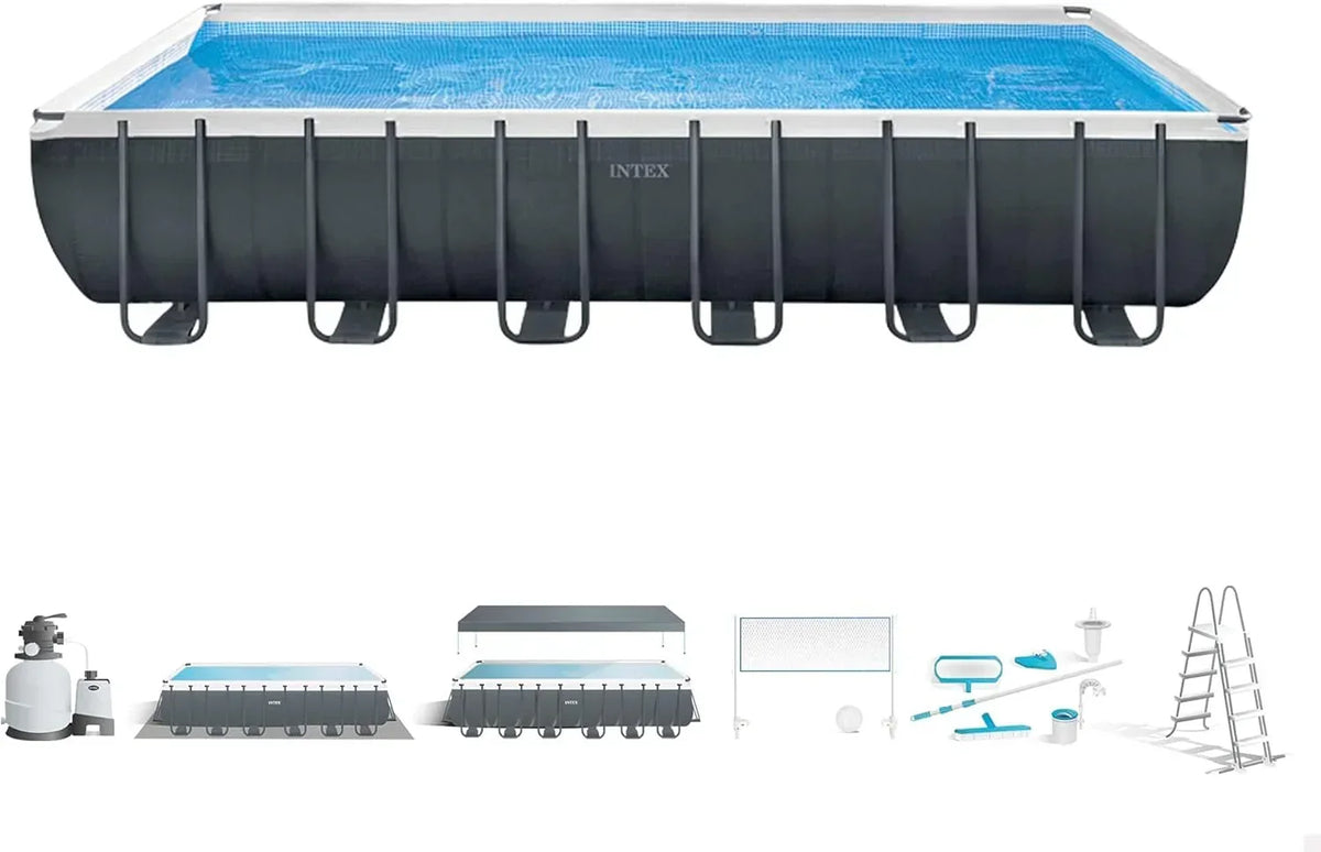 Intex 55220 – Prostokątny Basen Stelażowy Ultra XTR Frame 549 x 274 x 132 + Pompa Filtrująca