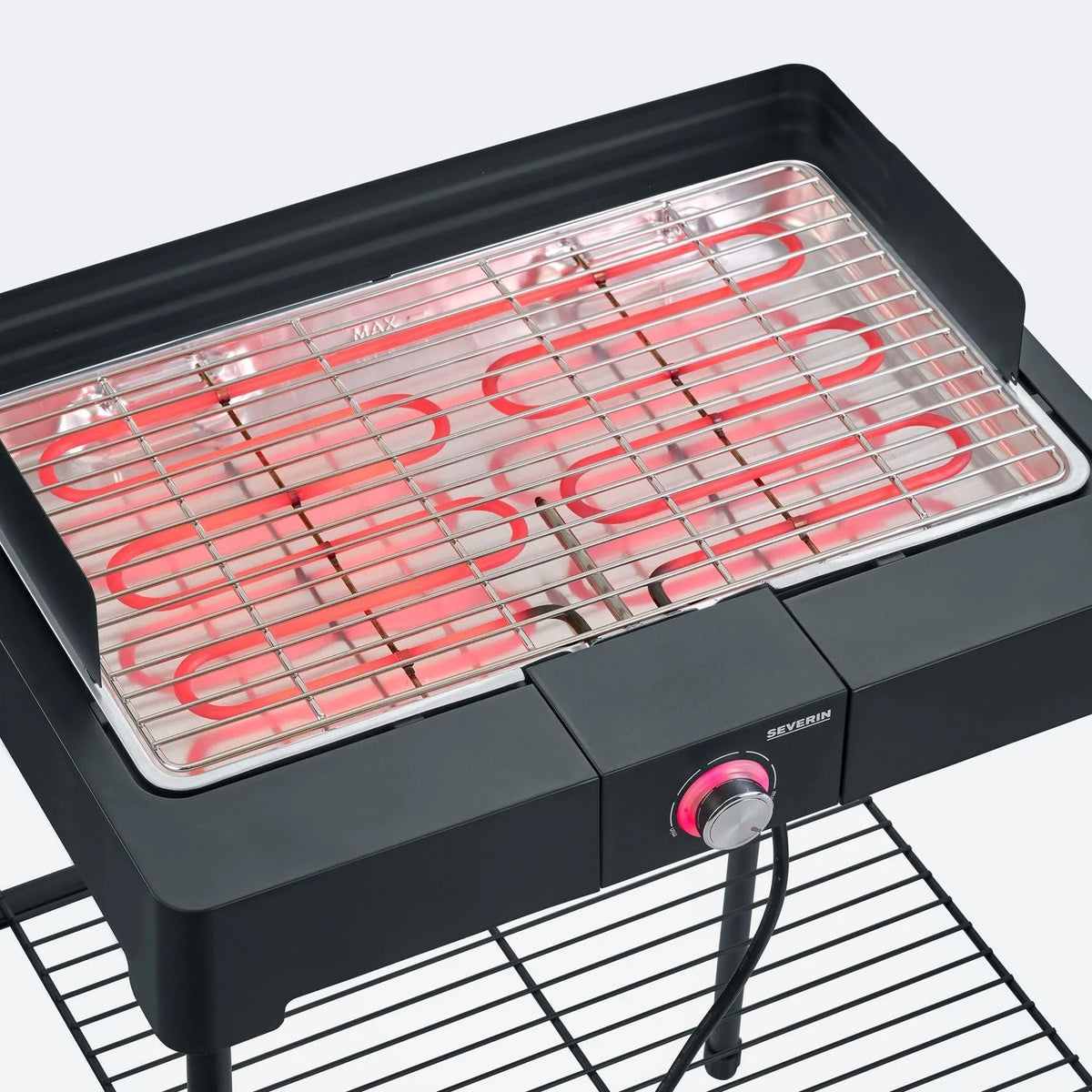 Grill elektryczny Severin PG 8566 z nóżkami, czarny, 2200 W