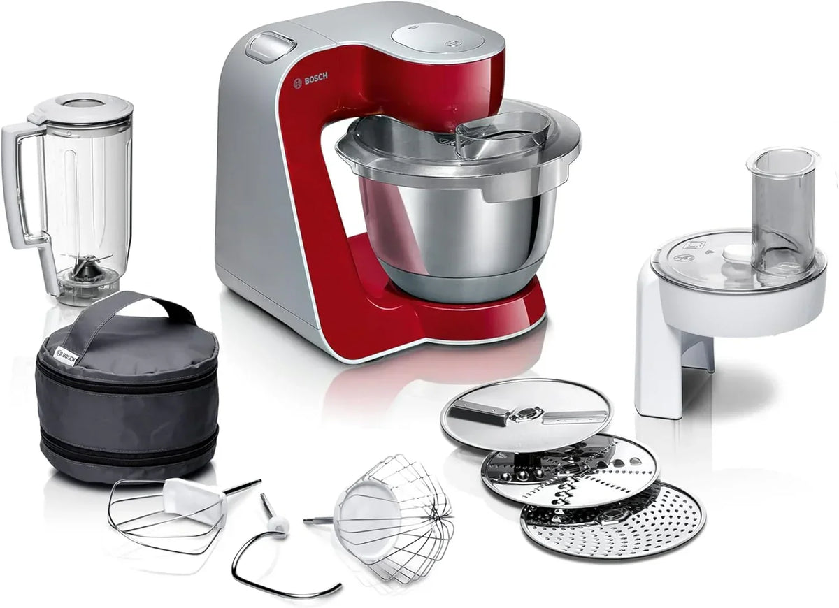 Bosch – Robot kuchenny, 1000 W, 7 prędkości + funkcja pulsacyjna, czerwony, MUM58720