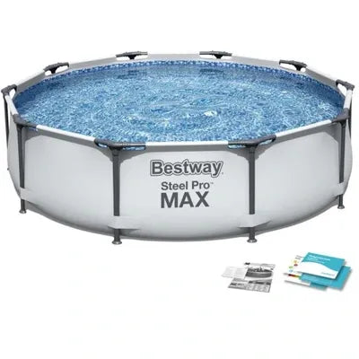 SWIMMING POOL STEEL FRAME WITH PUMP 305 X 76 CM FULL SET 18IN1 BESTWAY