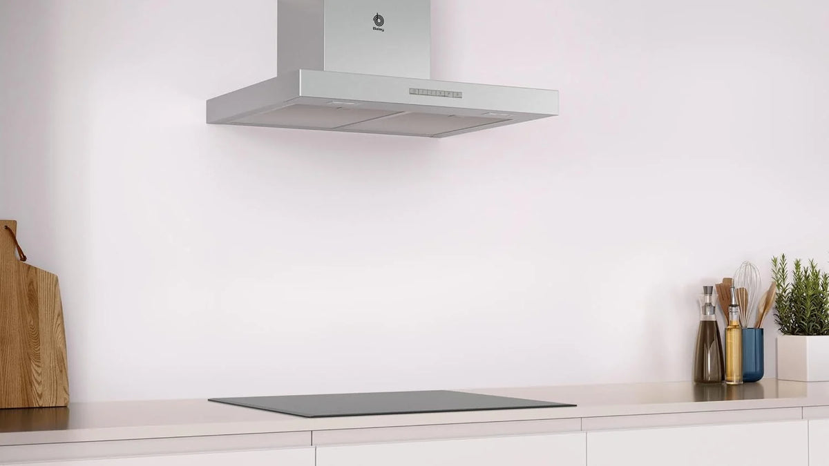 Balay - Okap kominowy, oświetlenie LED, 60 cm, 4 poziomy mocy, stal nierdzewna, 3BC067EX