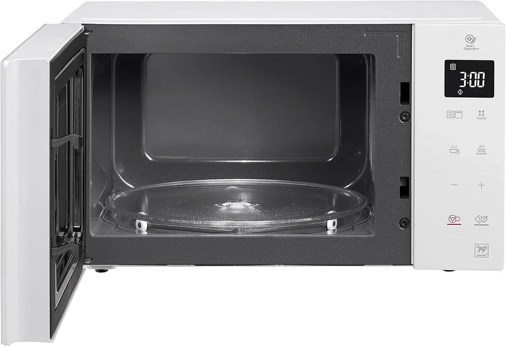 LG MH6535GIS Kuchenka mikrofalowa z technologią Inverter i kwarcowym grillem, pojemność 25 litrów, moc 1000 W, programy automatyczne, regulowane poziomy mocy dla optymalnego gotowania i funkcja EasyClean, czarna