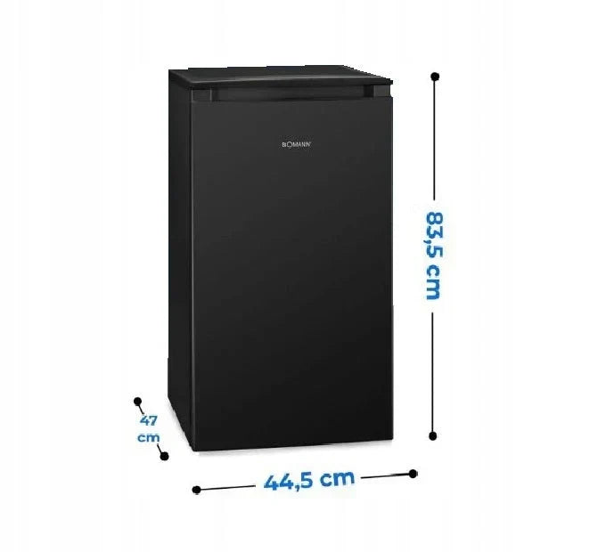 Bomann Refrigerator Freezer Single Door Black 91L KS 7254