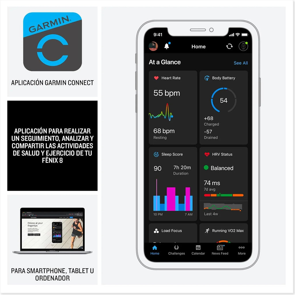 Garmin fēnix 8-51mm - Wysokowydajny multisportowy zegarek GPS z ekranem dotykowym AMOLED, latarką LED, wbudowanym głośnikiem i mikrofonem, mapami i do 29 dni pracy na baterii, czarny