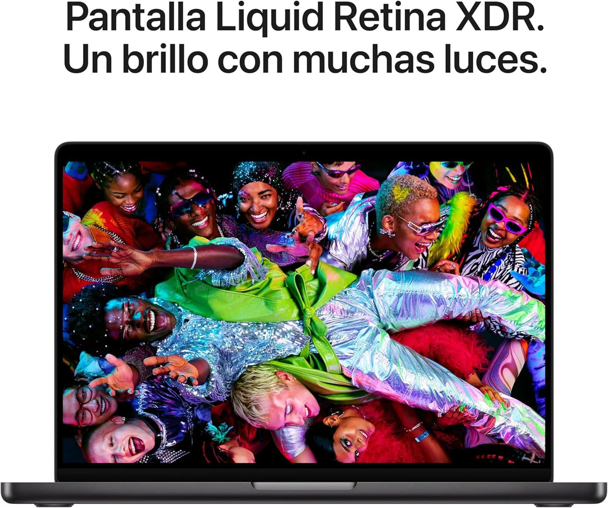 MacBook Pro Laptop 14,2" z czipem M5, 10-rdzeniowym CPU i 10-rdzeniowym GPU: Stworzony dla Intelligence, wyświetlacz Liquid Retina XDR i 16 GB zunifikowanej pamięci RAM, 512 GB; Gwiezdna Czerń