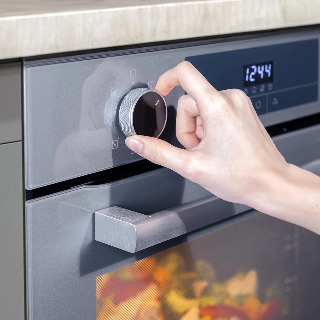 Cecotec Piekarnik wielofunkcyjny do zabudowy 60cm Bolero Hexa M226000 Glass Grey A. 2800W, 72L, 7 funkcji, tryb grill, grill z wentylatorem, tryb konwekcji, rozmrażanie, Steam Base X2, Steam EasyClean i Assist