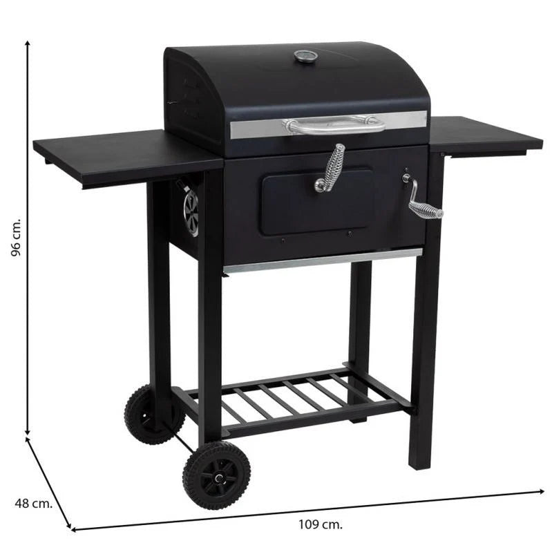 Wózek metalowy czarny Barbacoa