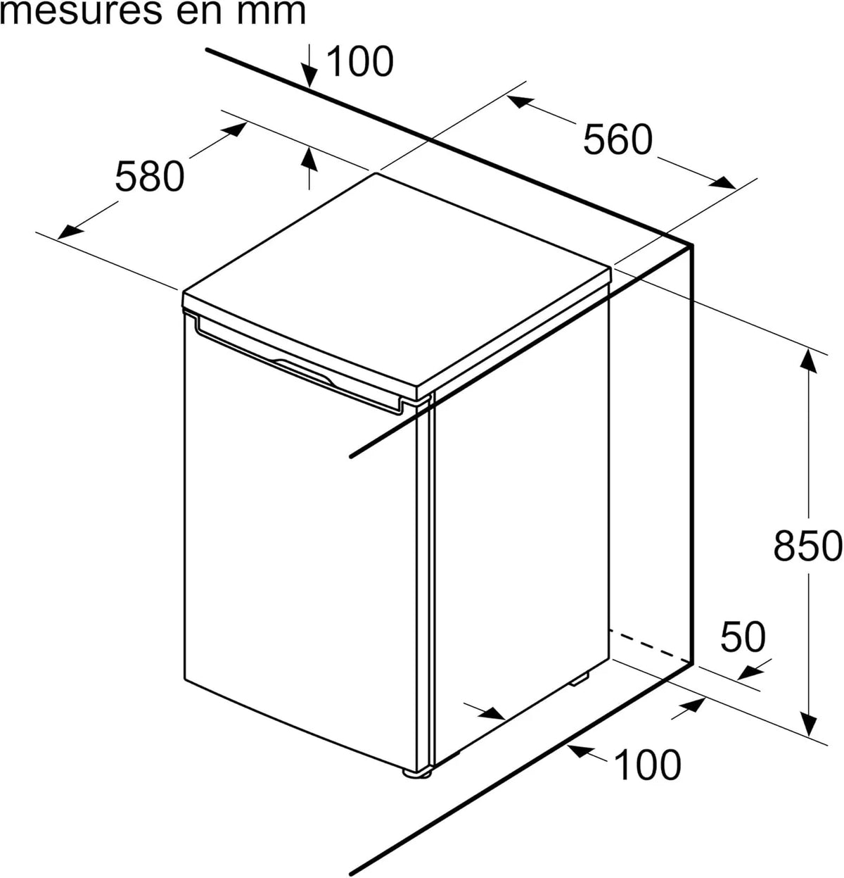 Bosch GTV15NWEB – Wolnostojąca zamrażarka (seria 2, 83 l, 3 szuflady zamrażarki, 85 x 56 cm), biała