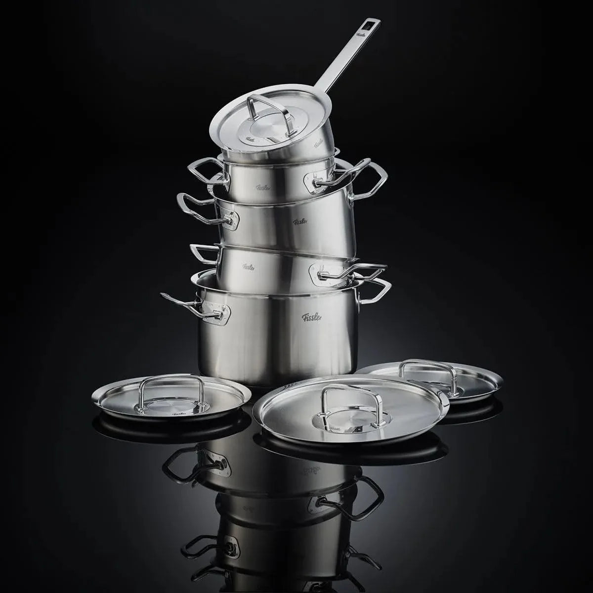 Fissler Original-Profi Zestaw Garnków z Rondlem, Stal 18/10, Srebrny, 5 sztuk