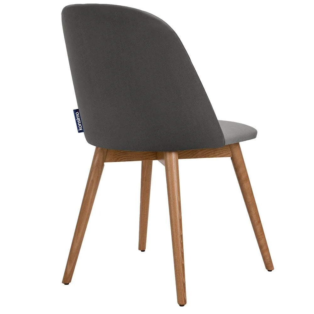 2er-Set Samtstühle Bakeri, Grau