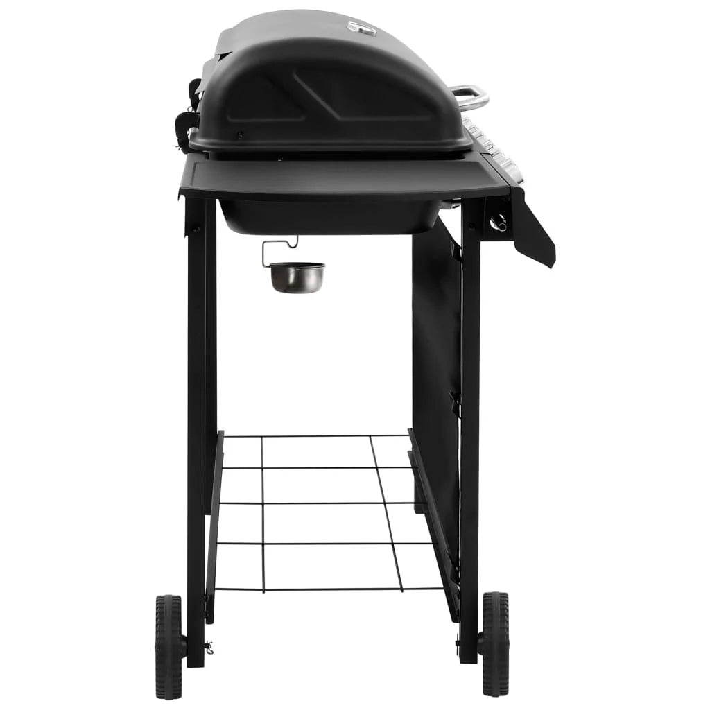Grill gazowy 6-palnikowy czarny vidaXL