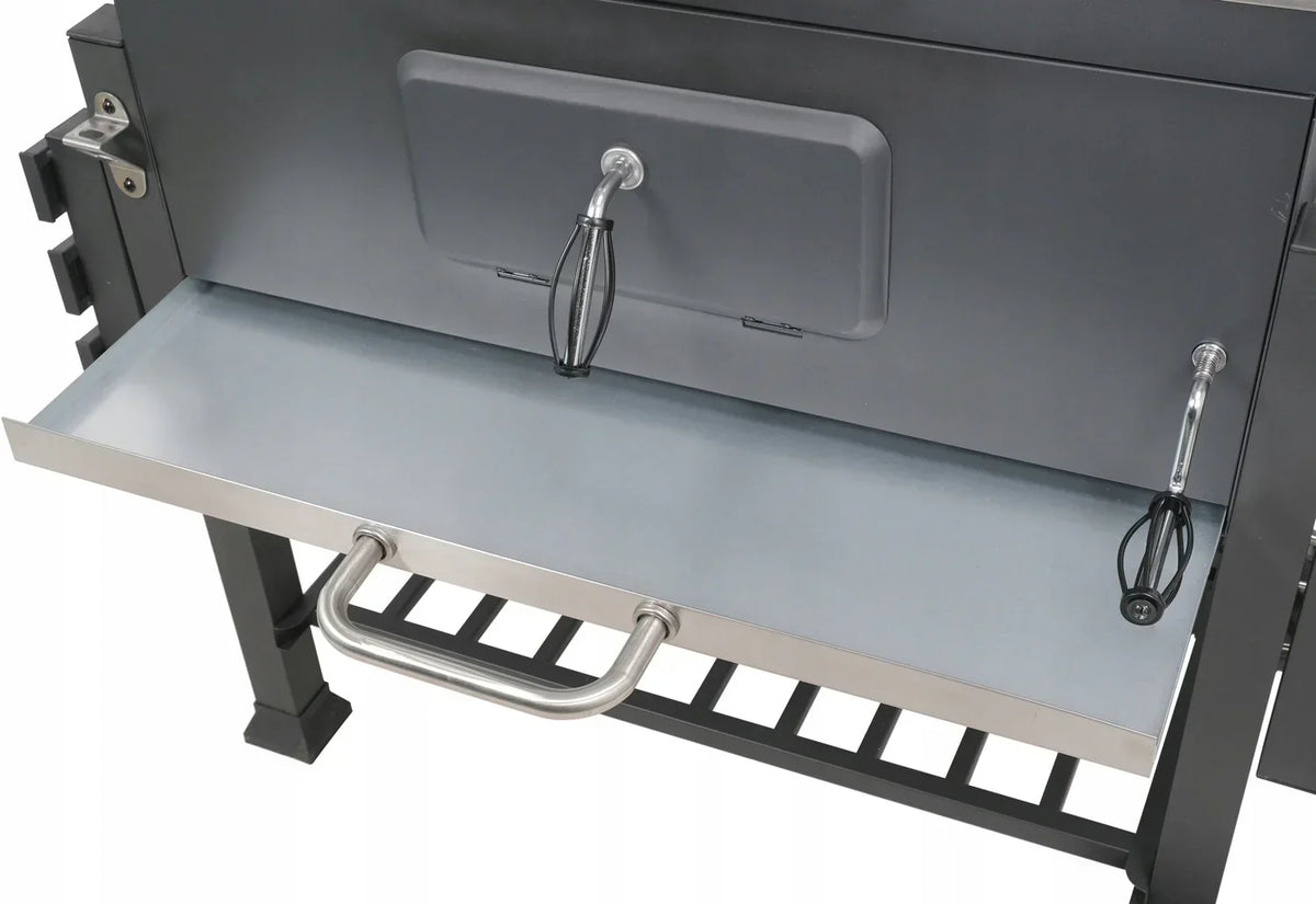 LARGE XXL CHARCOAL GRILL ADJUSTABLE CAST IRON GRATE 78x42.5mm 3 SHELVES LUND