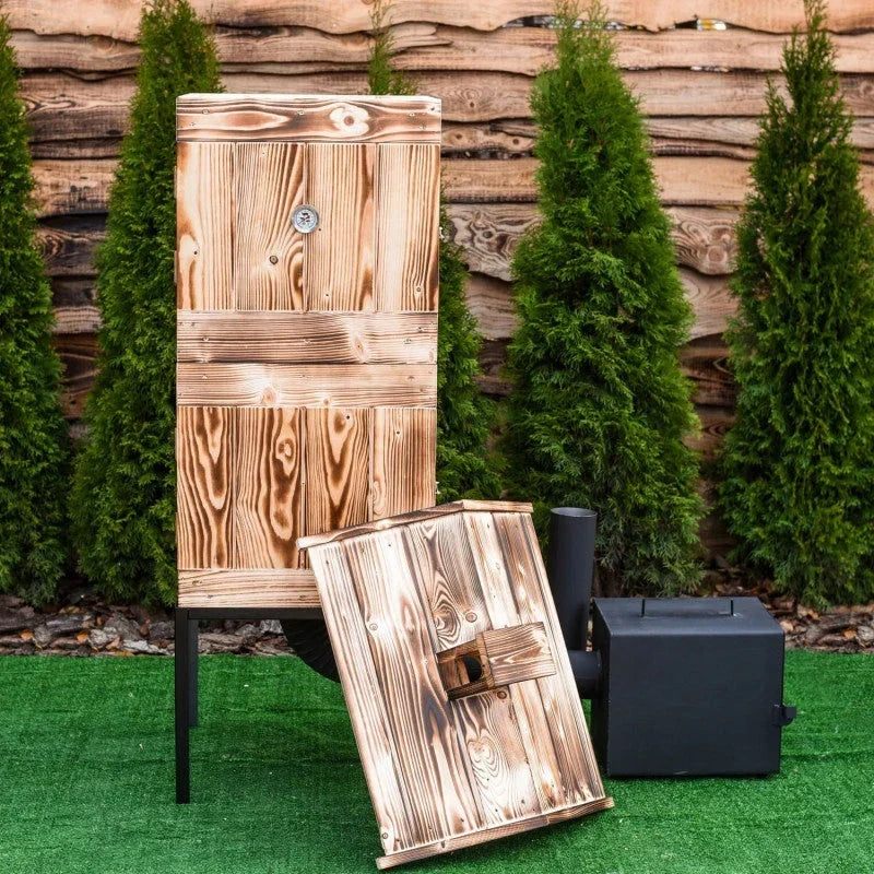WOODEN SMOKEHOUSE LARGEST 4XL OVEN GARDEN NEWEST IMPREGNATION x2