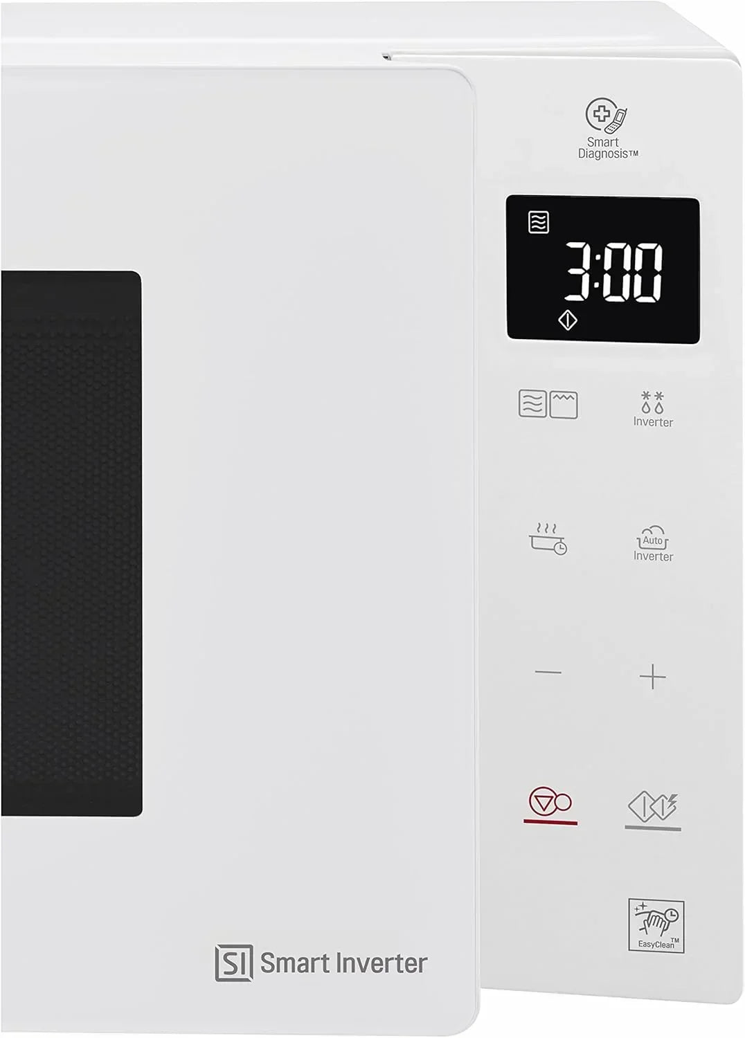 LG MH6535GIS Kuchenka mikrofalowa z technologią Inverter i kwarcowym grillem, pojemność 25 litrów, moc 1000 W, programy automatyczne, regulowane poziomy mocy dla optymalnego gotowania i funkcja EasyClean, czarna