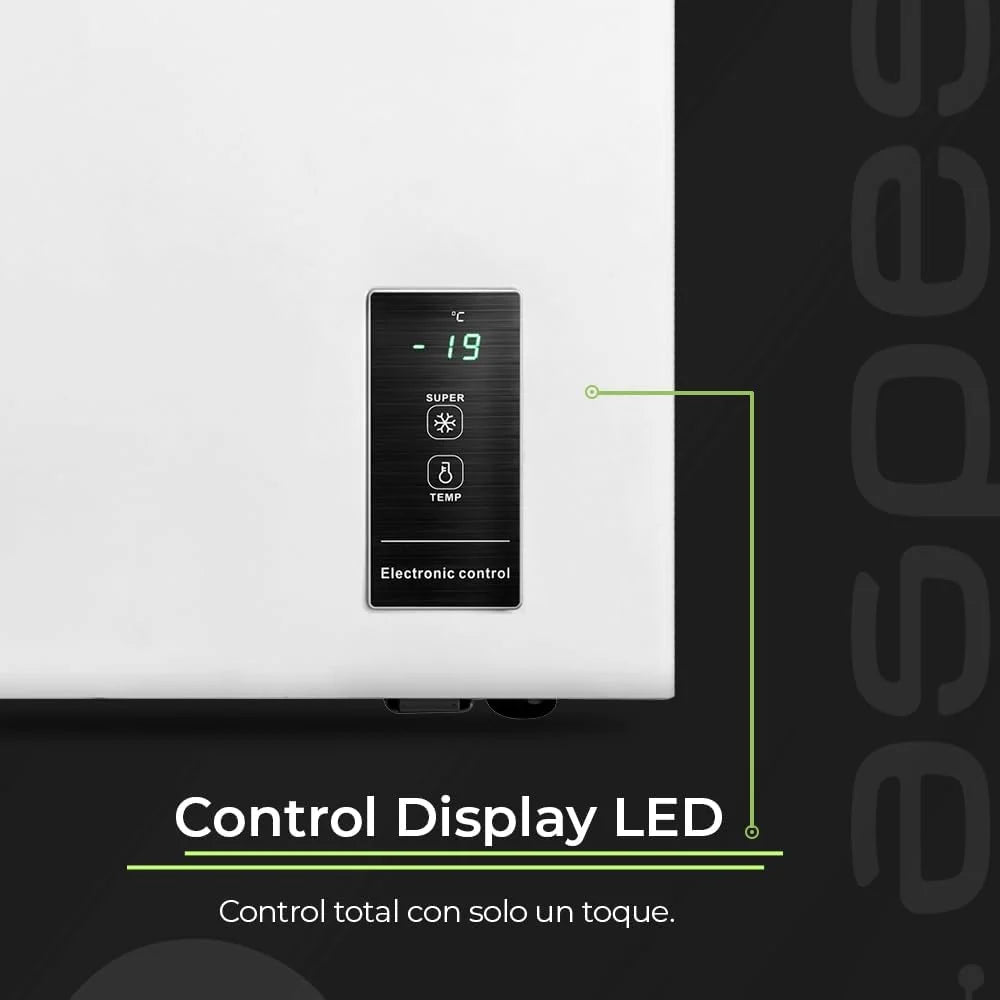 Aspes Congelador Horizontal Blanco ACHH4500EDC. Pojemność 418 litrów, Dual Cooling, 2 kosze, Niski Poziom Hałasu, Klasa Efektywności Energetycznej E