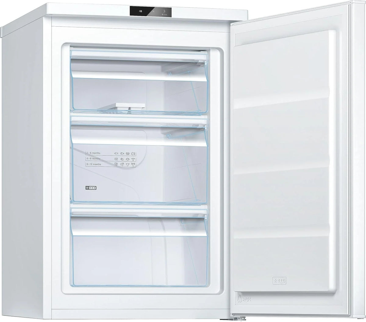 Bosch GTV15NWEB – Wolnostojąca zamrażarka (seria 2, 83 l, 3 szuflady zamrażarki, 85 x 56 cm), biała