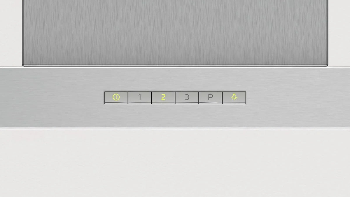 Balay - Dekoracyjny okap kominowy, szerokość 90 cm, oświetlenie LED, filtry przystosowane do mycia w zmywarce, stal nierdzewna, 3BC097EX