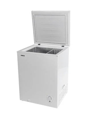 MINI CHEST FREEZER 2-IN-1 FRIDGE 100L BASKET LED WHITE