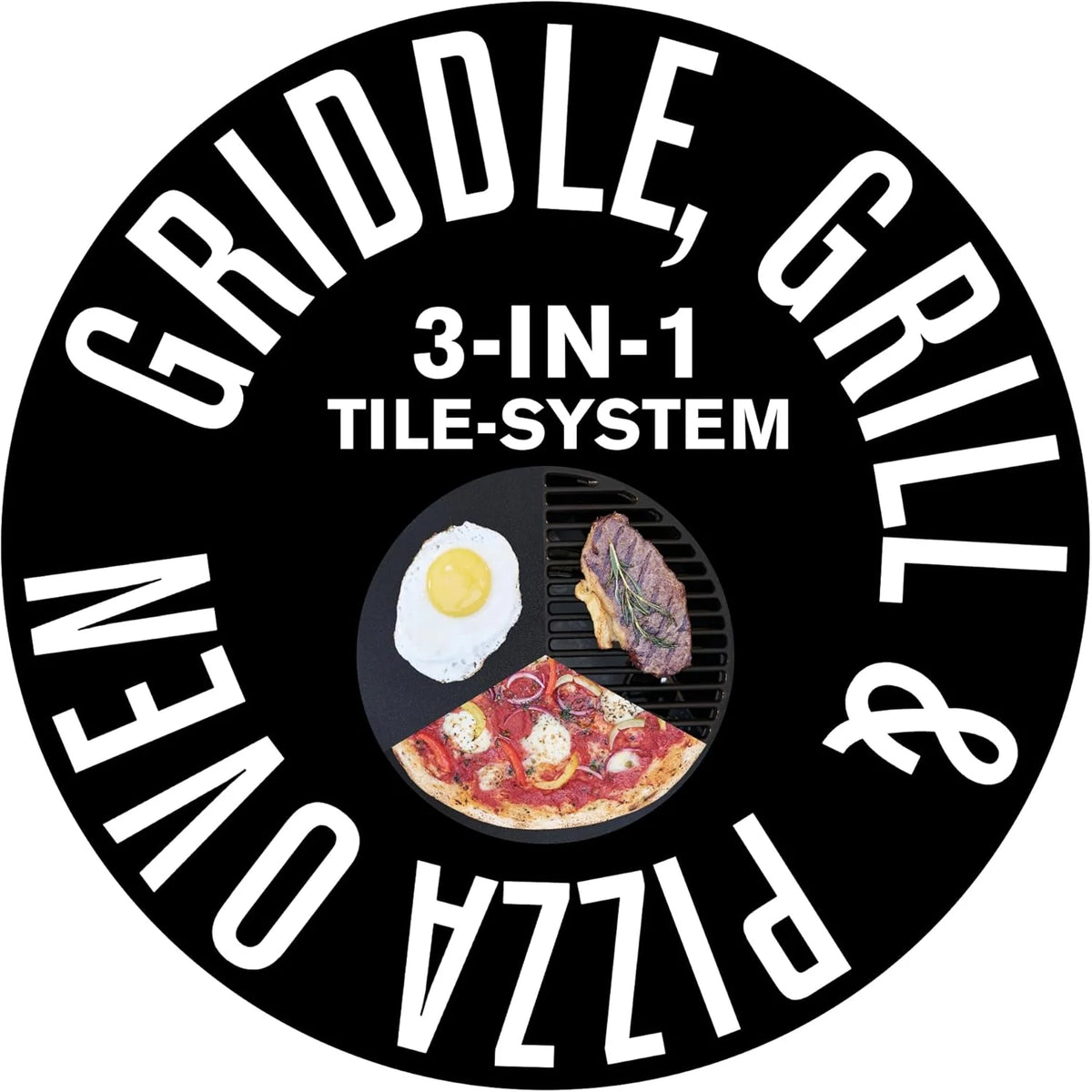 Char-Broil Grill Gazowy Versa-Tile, 2-Strefowy Grill Płytowy, Powierzchnia Gotowania: 70 x 50 cm, System Modułowy 3 w 1: Płyta, Ruszt i Piec do Pizzy
