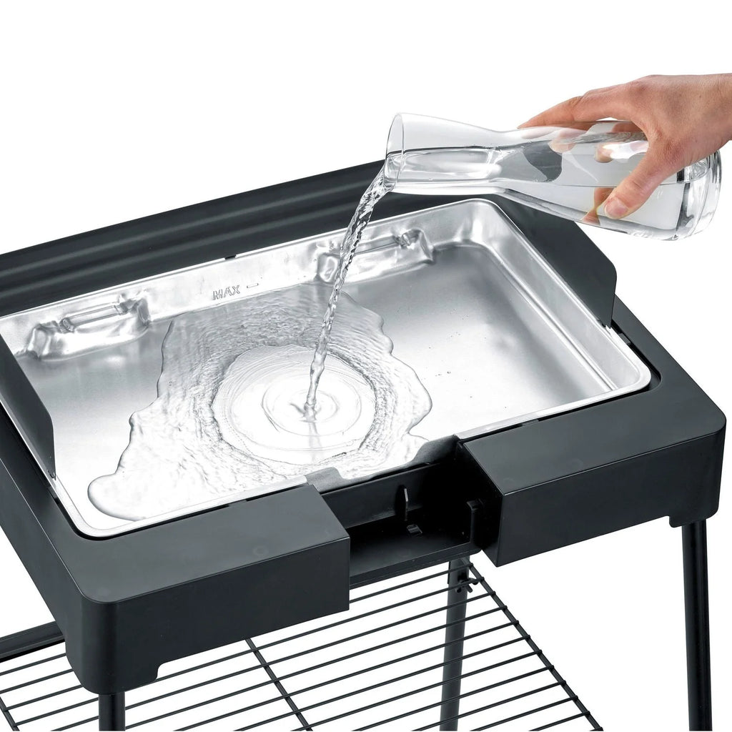 Grill elektryczny Severin PG 8566 z nóżkami, czarny, 2200 W