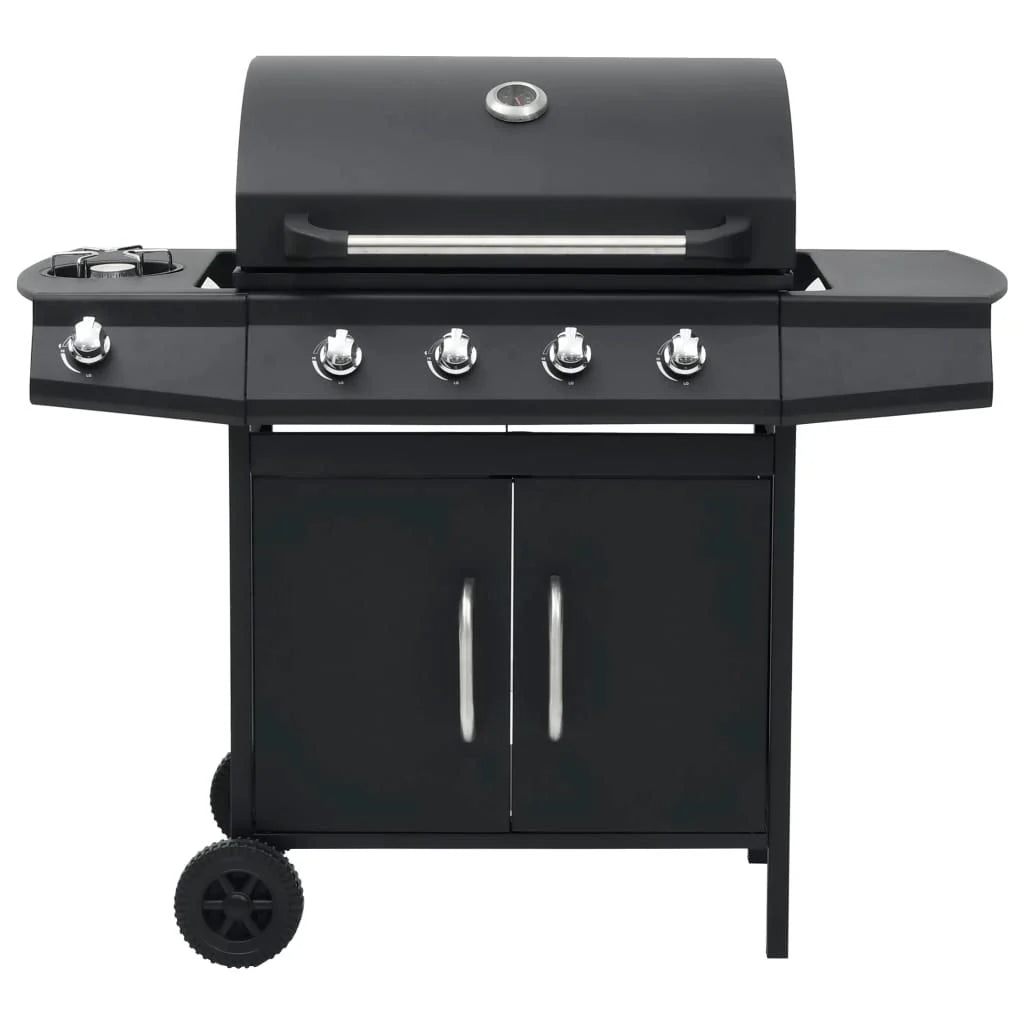 Grill gazowy Barbacoa 4+1 palniki czarny Vidaxl