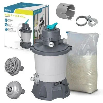 Bestway pompa piaskowa do basenu, filtr do basenów, 8327 l/h, złączki, węże