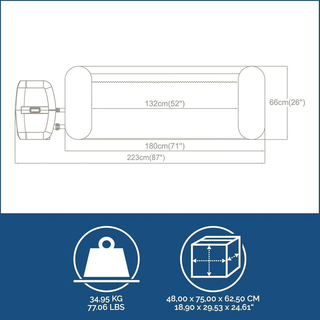 Bestway Lay-Z-SPA 180 x 66 cm Miami AirJet
