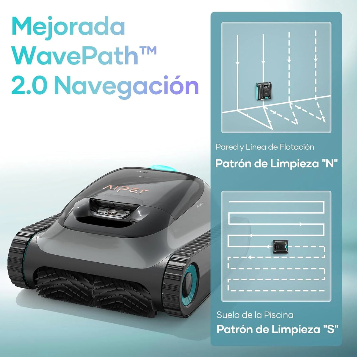 AIPER Scuba S1 2025 Robot basenowy do czyszczenia dna i ścian, odkurzacz basenowy z ulepszoną baterią 180 min, ultraprecyzyjną filtracją + aplikacja i OTA, do basenów o powierzchni do 150 m²