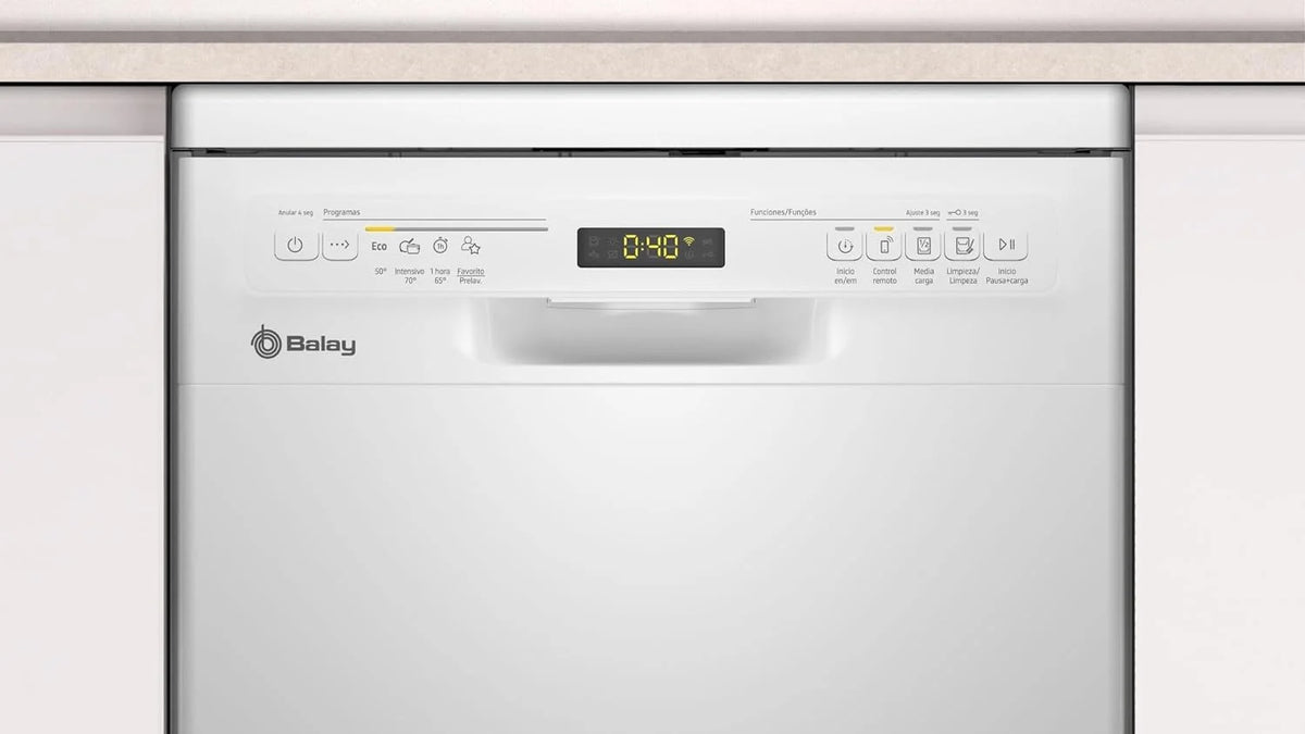 Balay - Zmywarka, Wolnostojąca, Szerokość 45 cm, Silnik ExtraSilencio, Home Connect, Wyświetlacz LED, Biała, 3VN4030BA