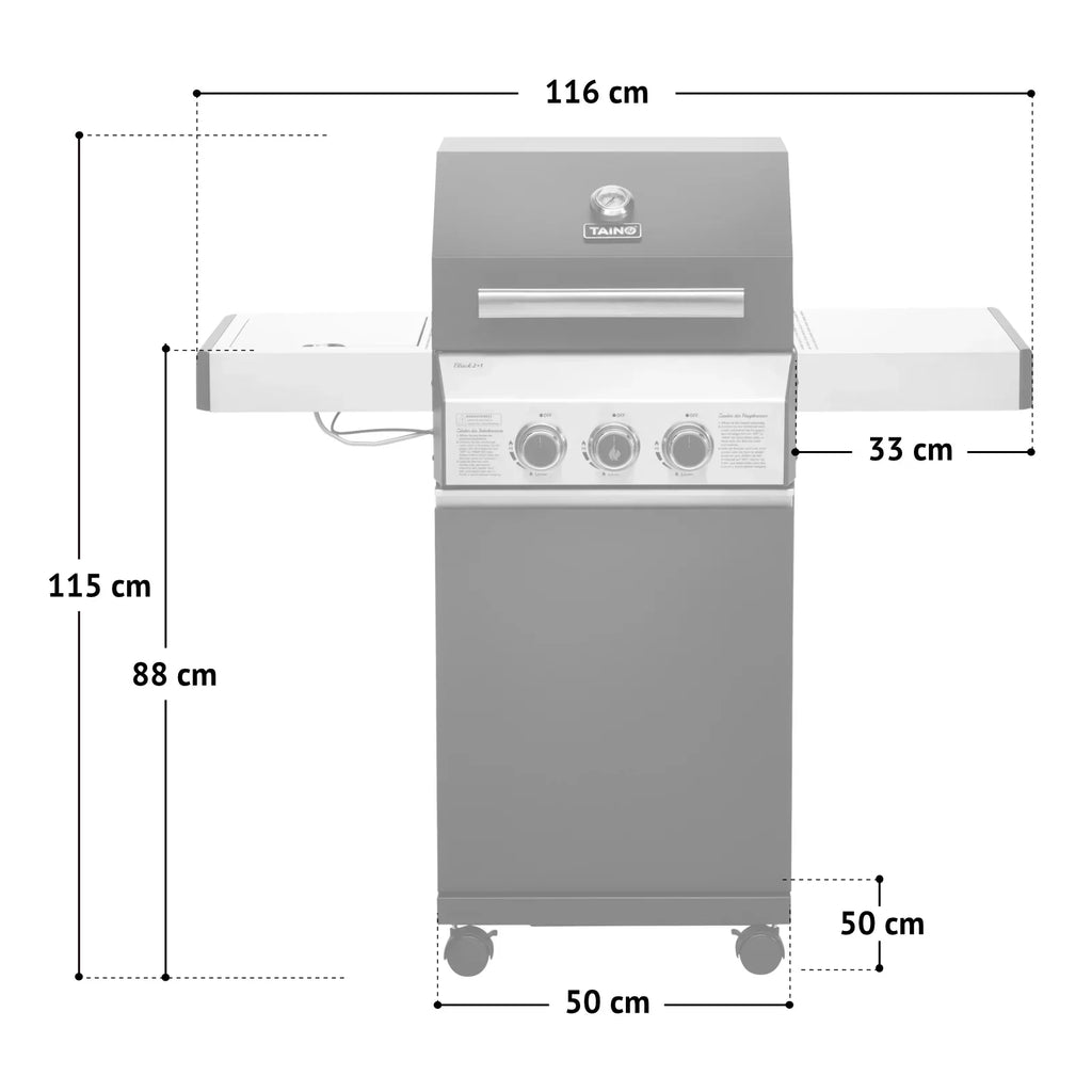 2026 Grill gazowy BLACK 2+1