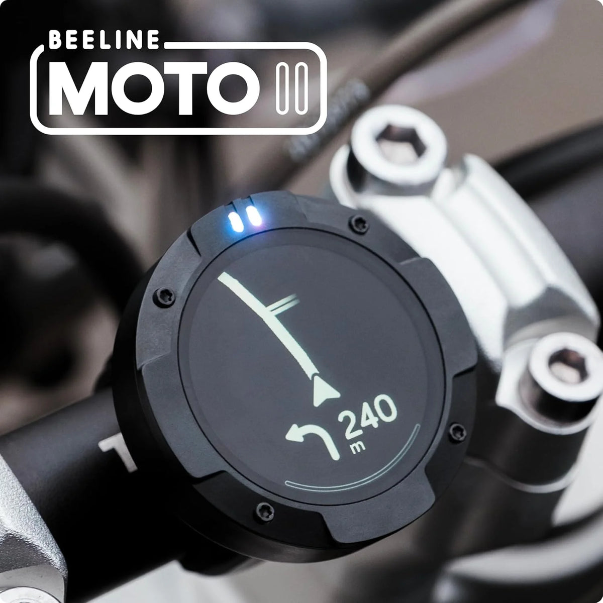 Beeline Moto II - System nawigacji motocyklowej | Nawigacja po całym świecie | Mini mapy ad hoc | 14 godzin pracy baterii | Wodoszczelność i pyłoszczelność IP67 | Ładowanie USB-C ze wsparciem
