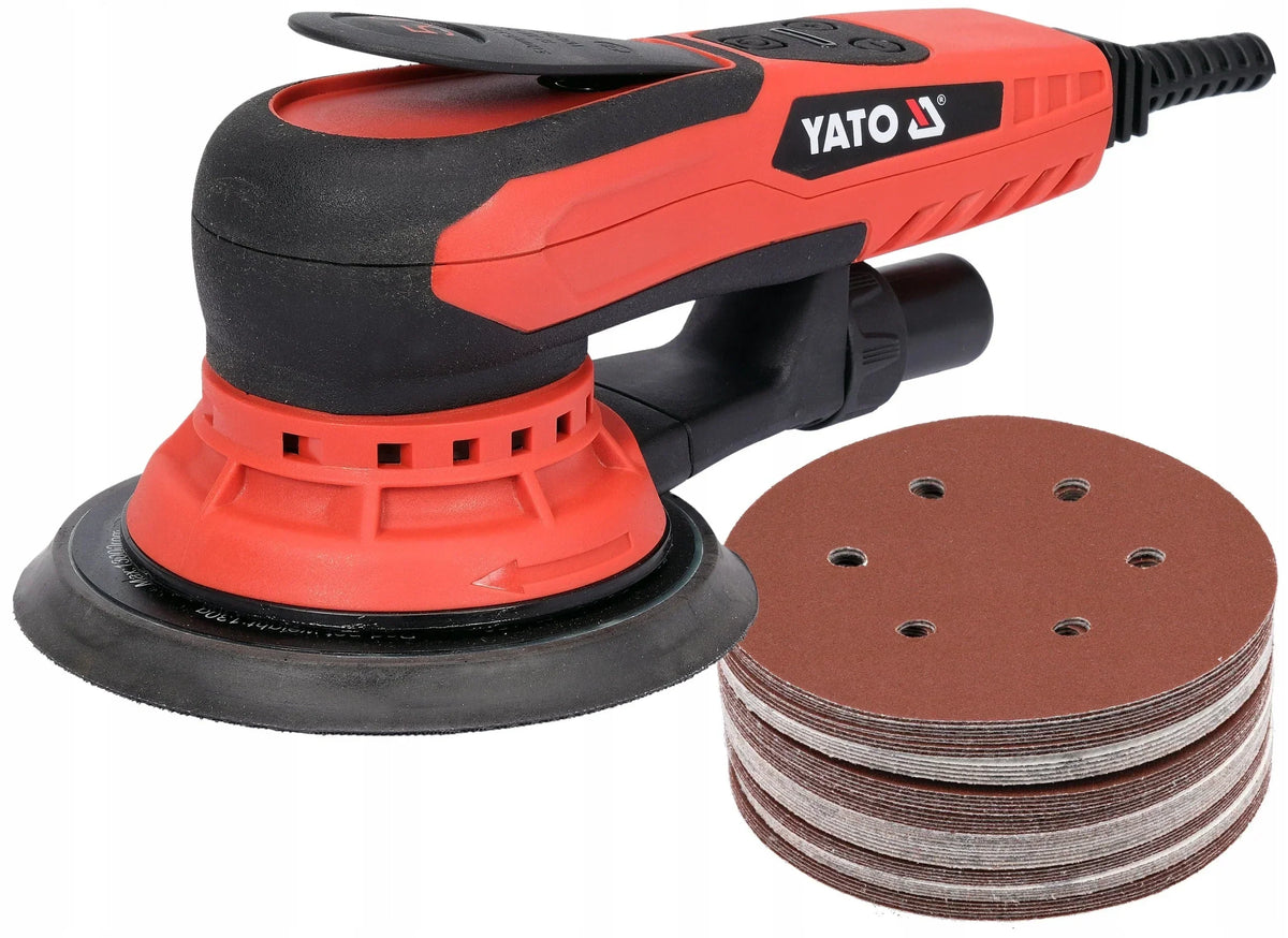 ORBITAL SANDER 150MM 350W WITH SPEED CONTROL + P120 DISCS 50 pcs. YATO