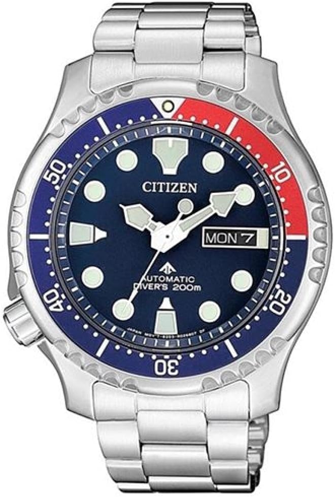 Citizen Promaster Automático Diver 200m. Stalowy męski zegarek NY0086-83L