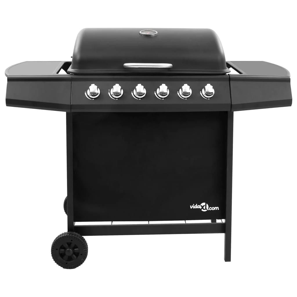 Grill gazowy 6-palnikowy czarny vidaXL