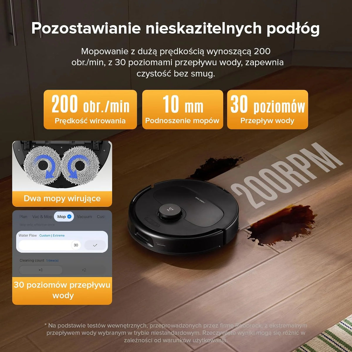 Roborock Q Revo, robot odkurzający, 8000Pa HyperForce, wielofunkcyjna stacja dokująca, mop obrotowy 200 obr./min z podnośnikiem 10 mm, zapobieganie splątaniu, unikanie przeszkód, mapowanie