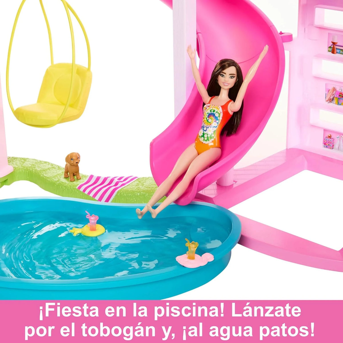 Barbie Dreamhouse 2023 Trzypiętrowy Domek dla Lalek z Ponad 75 Meblami i Akcesoriami, +3 lata (Mattel HMX10)