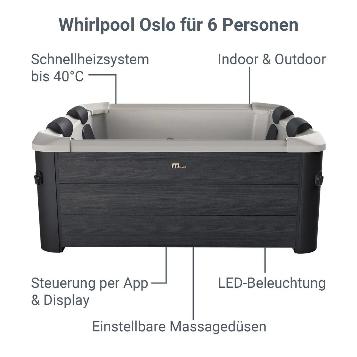 2026 Spa Whirlpool Oslo z oświetleniem LED