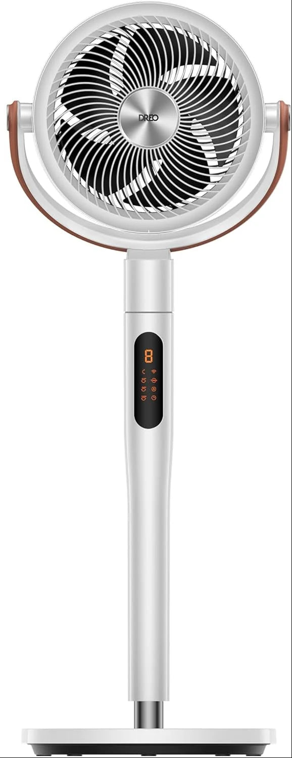 Dreo Quiet Smart Fan 25dB, 30M Range, 1500m³/h Airflow, Turbo Circulator, 110CM Height, 6 Modes, 8 Speeds, 120°+105° Oscillation, PolyFan 513S