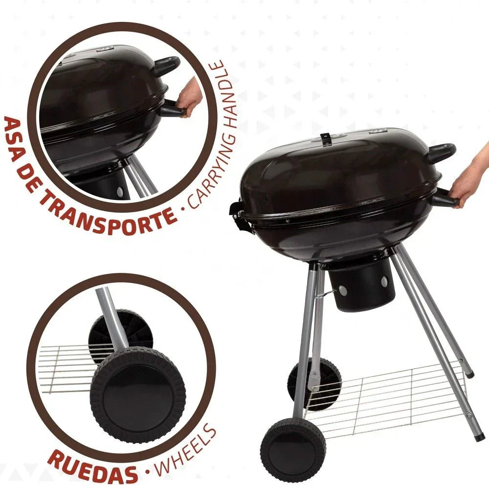 Okrągły Grill Węglowy Z Pokrywą Aktive