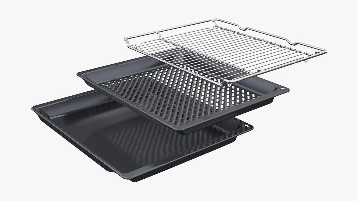 Bosch - Piekarnik wielofunkcyjny z funkcją samooczyszczania, szer. 60 cm, Seria 6, Home Connect, Termoobieg 3D, Chowane pokrętła, Czarny, HBG578ES7