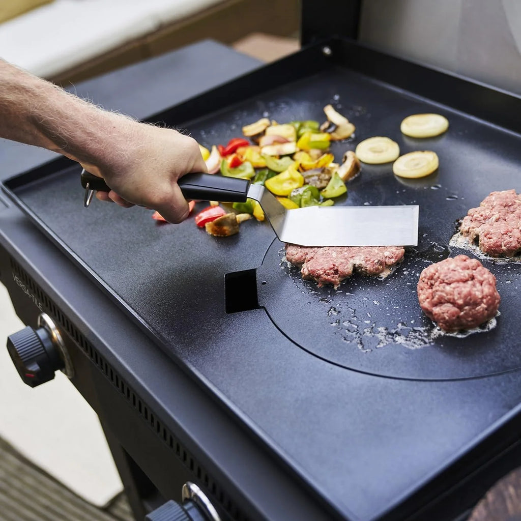 Char-Broil Grill Gazowy Versa-Tile, 2-Strefowy Grill Płytowy, Powierzchnia Gotowania: 70 x 50 cm, System Modułowy 3 w 1: Płyta, Ruszt i Piec do Pizzy