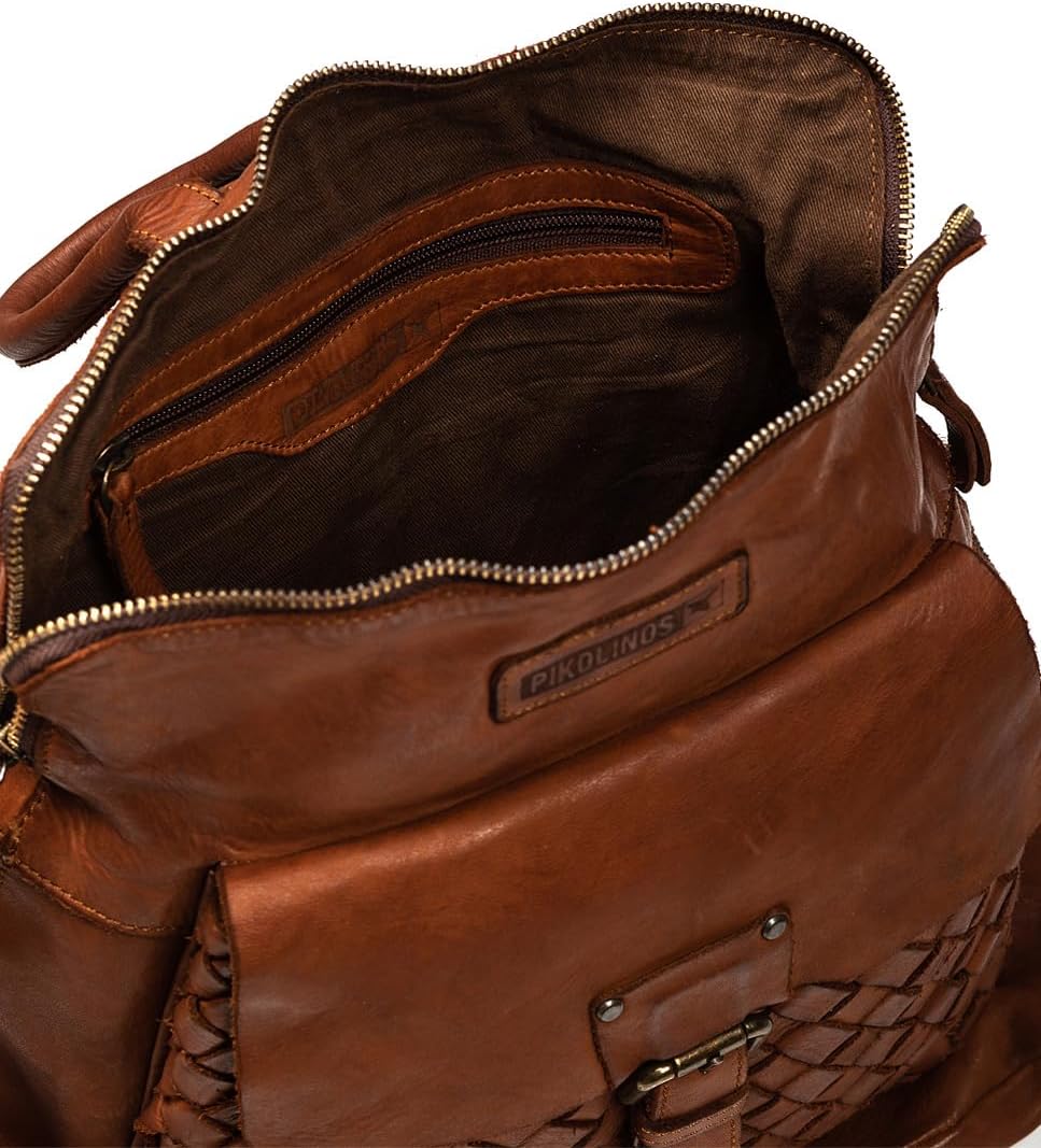 Pikolinos Skórzany Plecak Damski FAURA Kolor COGNAC