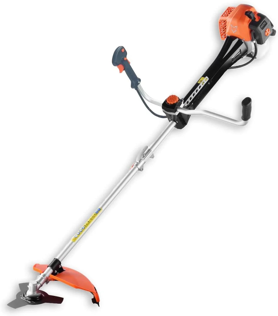 FUXTEC Profesjonalna kosa spalinowa 62 cm³, 3,5 KM, urządzenie wielofunkcyjne 2w1, z paskiem na ramię, system antywibracyjny, podkaszarka wielofunkcyjna, silnik 2-suwowy