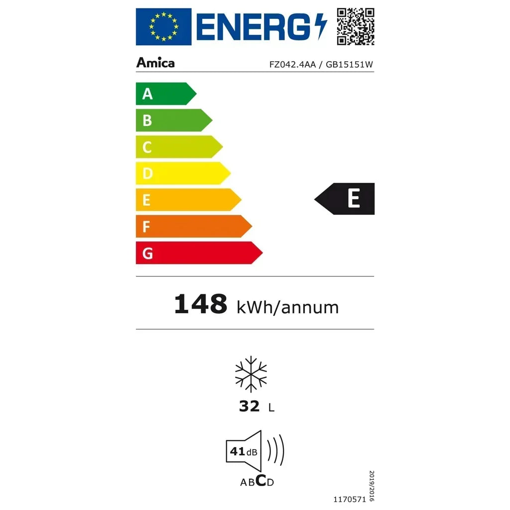 2025 Amica GB15151W biała zamrażarka skrzyniowa 32 litry